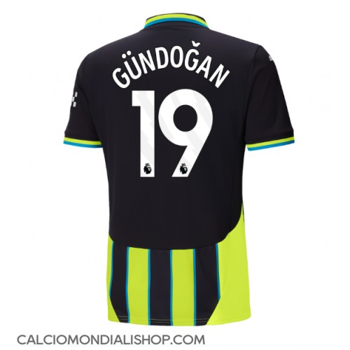 Maglie da calcio Manchester City Ilkay Gundogan #19 Seconda Maglia 2024-25 Manica Corta